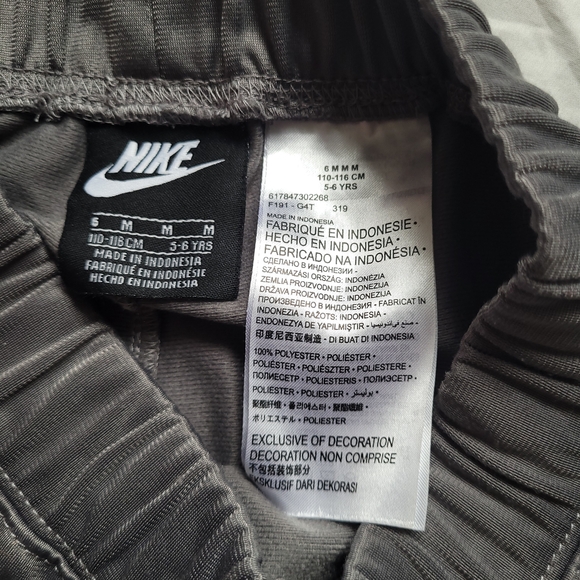 Nike Kids Tracksuit 2 Piece Full Zip Jacket Large Logo Spell Out Youth Size 5/6 - Picture 9 of 15